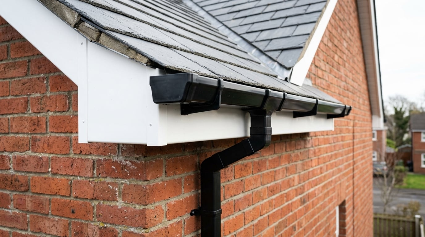 Clean guttering and fascia installation